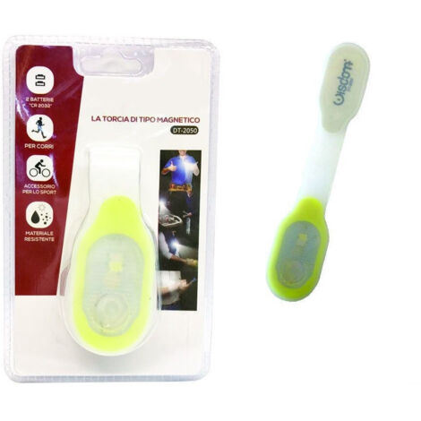 Trade Shop - Luce A Molletta Tascabile Sport Bici Torcia Tipo Magnetico Resistente Dt-2050 -