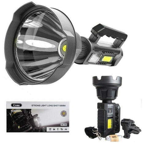 TRADE SHOP - Luce Lampada Torcia Raggio Lungo 300+ Metri 150w Pesca Caccia Monti Coba Cb-t300 -