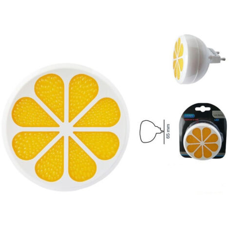 Trade Shop - Luce Led Notturna A Forma Di Mezza Arancia Luce Bianca Lampada Cameretta Bambini -