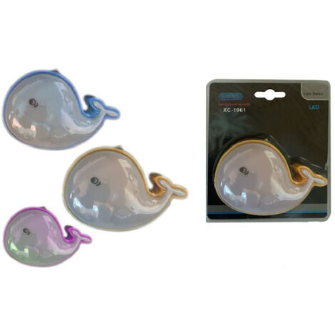 TRADE SHOP - Luce Led Notturna Forma Di Delfino Luce Bianca Lampada Cameretta Bambini Xc-1961 -