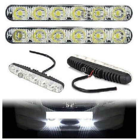 Trade Shop - Luces De Coche De 6 Led Para Luz Diurna De Alta Luminosidad 12v Luz De Seguridad Wjxc6 -