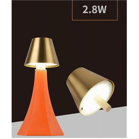 TRADE SHOP - Lume Testa Lumetto Led 2.8 W Ricaricabile Dimmmerabile Cct 3 Colori Luce D10-3c - Oro