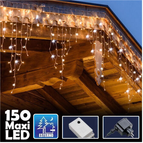 Trade Shop - LUMINOSA NATALIZIA 150 LEDS MIT FLASH BIANCO CALDO 3MT EXTERNAL -