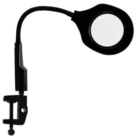 Trade Shop - Lupenleuchte 5x 10x 9145T Tischleuchte 36 LED Klemmhalterung -