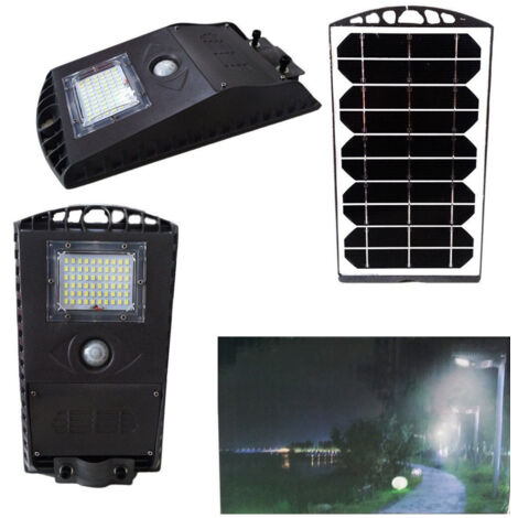 Trade Shop - Luz De Calle Foco Solar 60 Led Smd Lámpara De Exterior Panel Solar 30w -