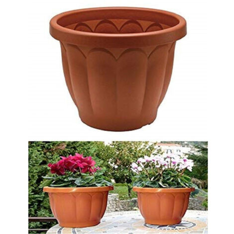 Trade Shop - Maceta De Plástico Clásica De 50 Cm De Diámetro Para Plantas De Exterior Flores -