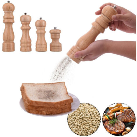 TRADE SHOP - Macina Sale E Pepe In Legno Classico 20cm Macinino Mulino Agitatore Trita Spezie -