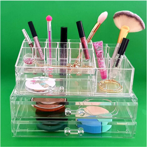 Trade Shop - MAKE-UP-KOSMETIK-ORGANIZER ESY10258 ORGANIZER-DISPLAY 15 FÄCHER -
