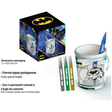 Trade Shop - MALEN STIFTE BECHER BATMAN SUPERHELDEN MARKER HALTER FARBEN -