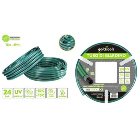 Trade Shop - Manguera Riego Plantas Jardin Bomba Lavadora 15 M 49ft. ø3/4-19mm 57507 -