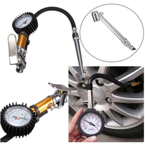 Trade Shop - MANOMETERPISTOLE ZUM BEFÜLLEN UND ENTLEEREN VON REIFEN AUTOKOMPRESSOREN 1/4" ANSCHLUSS -
