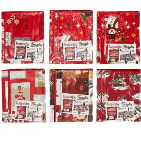 Trade Shop - Mantel De Navidad Plastificado Antimanchas Fantasias Varias Mis. 120190 -