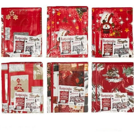 Trade Shop - Mantel De Navidad Plastificado Antimanchas Fantasias Varias Mis. 120250 -