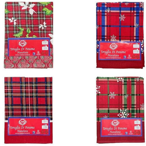 Trade Shop - Mantel Navidad Tela Panama Resistente Tema Navidad Varios Motivos 6 Plazas -