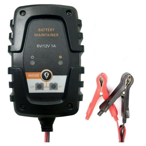 Trade Shop - Mantenitore Di Carica Batterie Auto Moto 6v 12v 1a Caricabatterie Portatile -