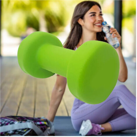 TRADE SHOP - Manubrio Singolo 7 Kg In Vinile Allenamento Esercizi Casa Palestra Workout Fit -