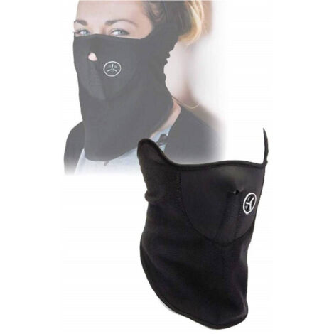 Trade Shop - Maschera Protezione Viso Collo Sport Ws1329 Scaldacollo Chiusura Strappo Antivento -
