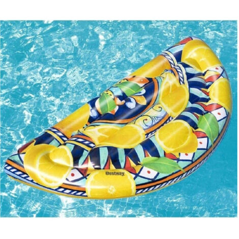 TRADE SHOP - Materassino Gonfiabile Maiolica Siciliana 171x89cm Estate Piscina Spiaggia 43364 -