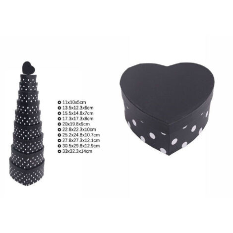 Trade Shop - MATRIOSKA FORMA CUORE NERO POIS 71954 -