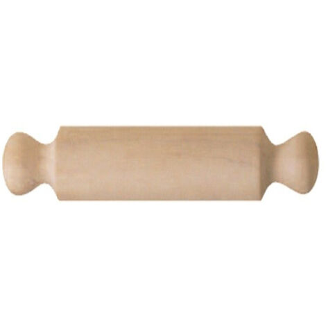 TRADE SHOP - Mattarello In Legno Stende Pasta Dolci Utensile Cucina Lunghezza 35cm -