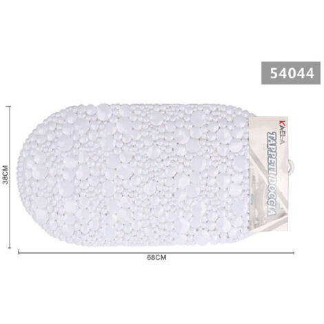 Trade Shop - MATTE DUSCHMATTE BADEZIMMER RUTSCHFEST WEIß 38X68CM 54044 -