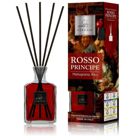 Trade Shop - MAXI RAUMDIFFUSOR DUFTSTÄBCHEN RED PRINCE GRANATAPFEL AKO 250 ML -