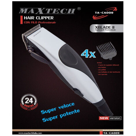 Trade Shop - MAXTECH Herren-Haarschneider mit Kabel, verstellbarer Bürstenrasierer TA-CA009 -