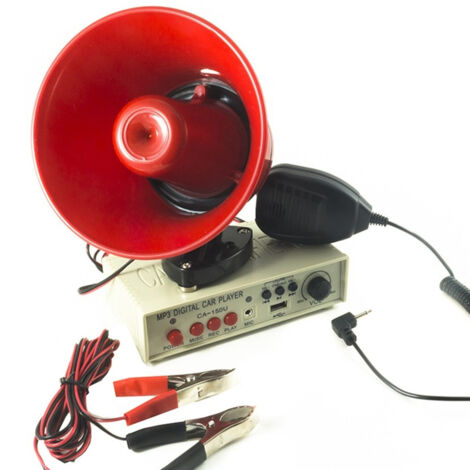 Trade Shop - MEGAPHON LAUTSPRECHER AUTO MIKROFON 12V VERSTÄRKER REKORDER CA 150U -