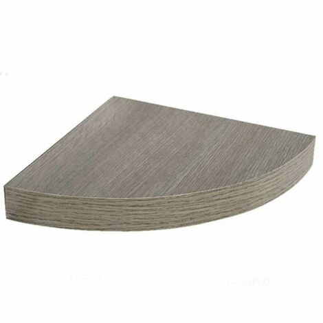 TRADE SHOP - Mensola Parete Angolare Scaffale Ripiano Ad Angolo In Legno Mdf Olmo 24 X 4 Cm -