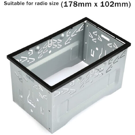 Trade Shop - Metal Universal 2 Din Gps Dvd Player Car Radio Mounting Frame -