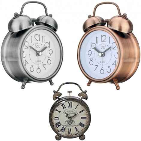 Trade Shop - METALLISCHE ANALOGE UHR ANALOGE UHR METALLISCHE UHR ANALOGE UHR METALLISCHE UHR ANALOGE UHR LED ALARM SOUND RETRO STYLE -