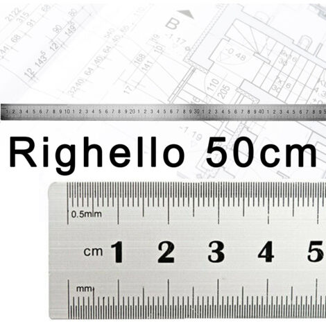 Trade Shop - METRO 1MM RELAT TO 50CM MULTIFUNK SEGNATURA CM UND INCH -