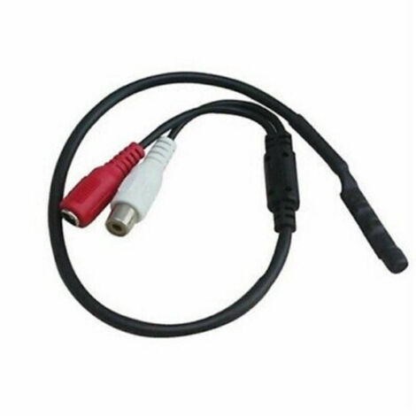 Trade Shop - MIKROFON FÜR VIDEOÜBERWACHUNGSKAMERA MONITOR DVR AUDIO 25 CM 12V MIC-10 -