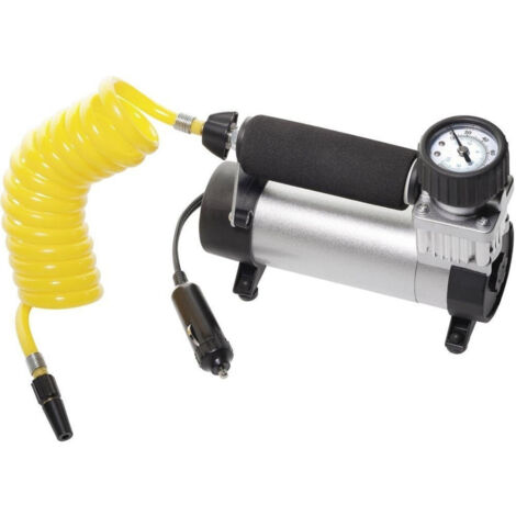 Trade Shop - Mini Compresor De Aire Portátil Para Coche Moto Bicicleta 12v Metal -