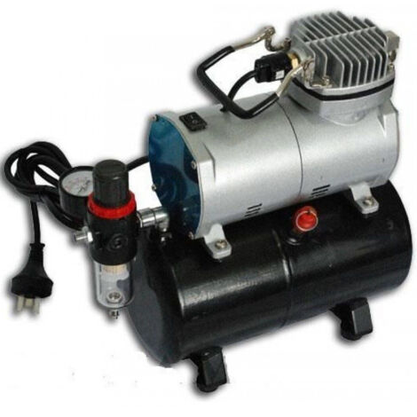 TRADE SHOP - Mini Compressore Portatile Per Aerografo Aereopenna 1/5hp Serbatoio 3 Lt. -