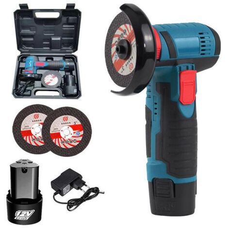 TRADE SHOP - Mini Flex Smerigliatrice A Doppia Batteria Litio 12v 1.5ah 76mm 19500rpm -
