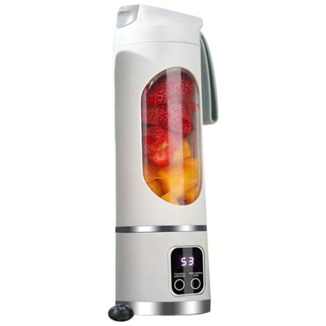 TRADE SHOP - Mini Frullatore Portatile Spremiagrumi Elettrico Frutta Mixer 450ml Ricaricabile Usb -