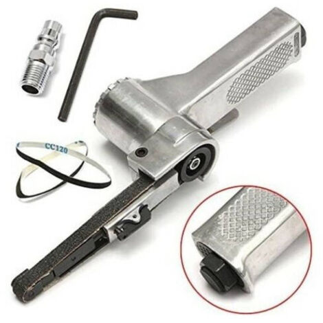 TRADE SHOP - Mini Levigatrice A Nastro 10x330mm Pneumatica Ad Aria Compressa 16000 Rpm At-480 -