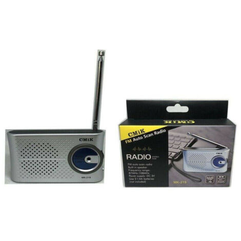 Trade Shop - Mini Radio Fm Mk-219 Radiolina Lettore Stereo Auto Scan Portatile -