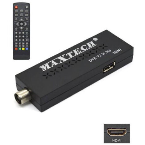 Trade Shop - MINI REARCH DECODER DIGITALE TERRESTRE DVB-T2 H265 10 BIT HDMI USB DG-T0SS -