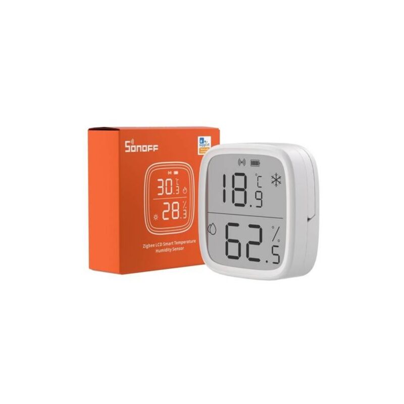 Image of Trade Shop Traesio - Trade Shop - Mini Sensore Temperatura Umidità Termometro Igrometro Display Lcd Sonoff Snzb-02d
