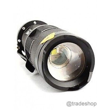 Trade Shop - Mini Torcia En Luce Bianca 500 W 800 Lumes Recharables Con Gancio -