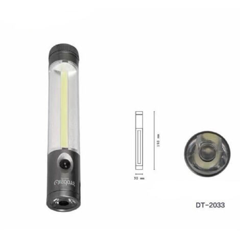Trade Shop - MINI TORCIA LED COB AUS LAVORO DOPPIA EMISSIONE LUCE TASCABILE EXURSIONEN DT-2033 -