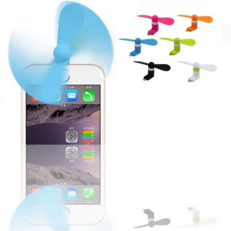 Trade Shop - MINI TRAGBARER USB-VENTILATOR UNIVERSAL BEFESTIGUNG AN SMARTPHONE TABLET HANDY -