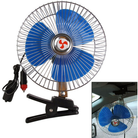 TRADE SHOP - Mini Ventilatore Portatile Da Viaggio Per Auto Camper Camion Suv 12 Volt 12 V -