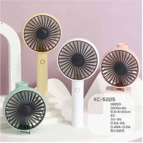 TRADE SHOP - Mini Ventilatore Ricaricabile Usb Portatile Pieghevole Per Casa Ufficio Xc-5225 -