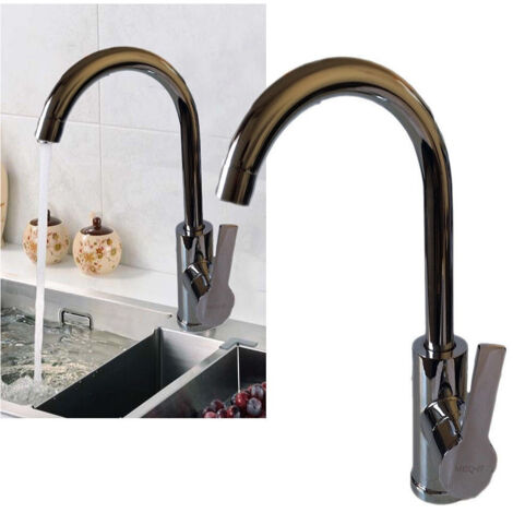 TRADE SHOP - Miscelatore Rubinetto Lavabo Lavello Cucina Acciaio Cromato Monocomando -