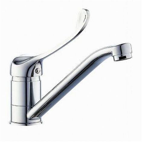 Trade Shop - MISCELATORE RUBINETTO PER CUCINA LAVANDINO LAVELLO OTTONE CROMATO CLINICA 69206 -