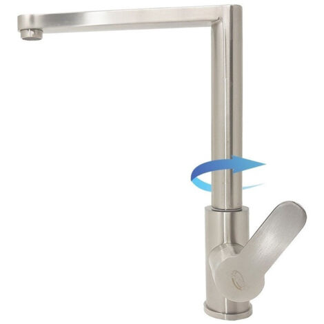 TRADE SHOP - Miscelatore Rubinetto S9007 Quadrato 360 Gradi Monoforo Monocomando Rubinetteria -