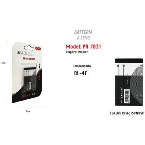 Trade Shop - MIT BL-4C 890 MAH LI-ION MAXTECH PA-T031 -